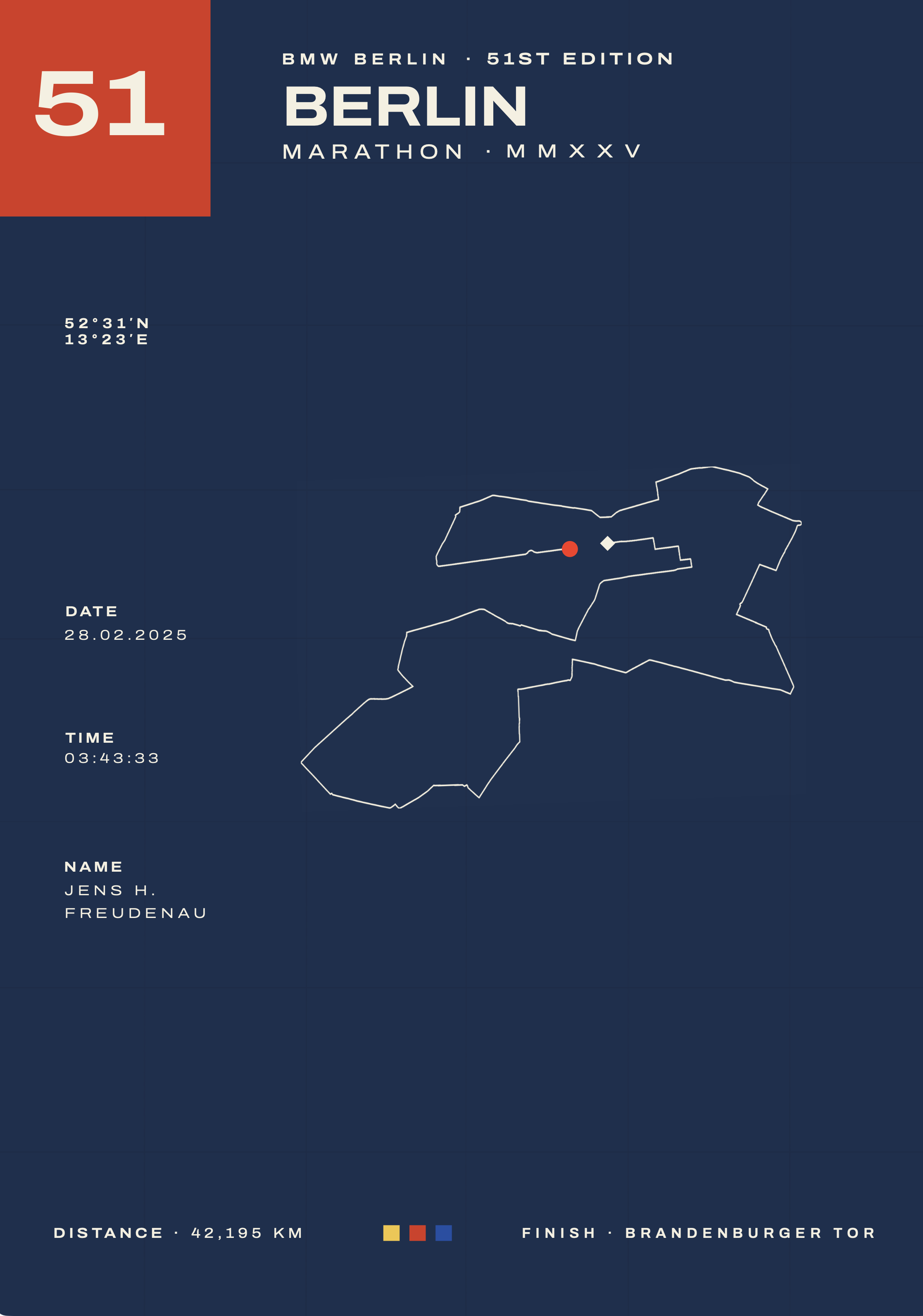 Berlin Marathon Editorial Navy