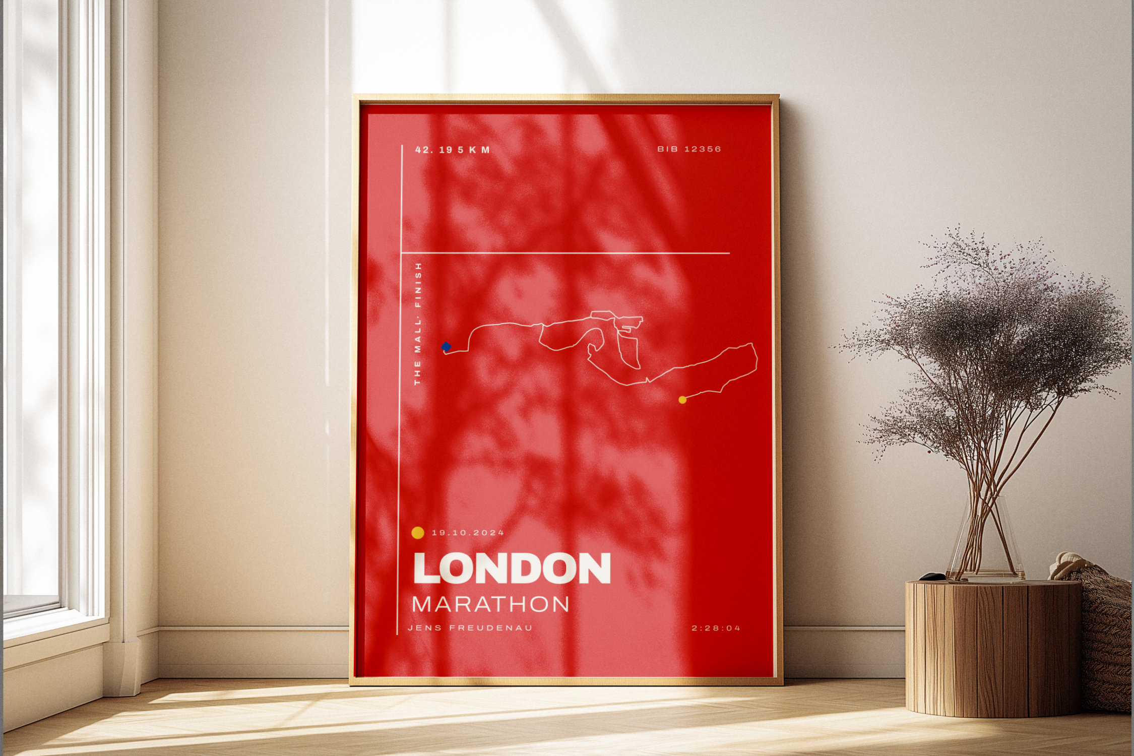 London Marathon Art Poster