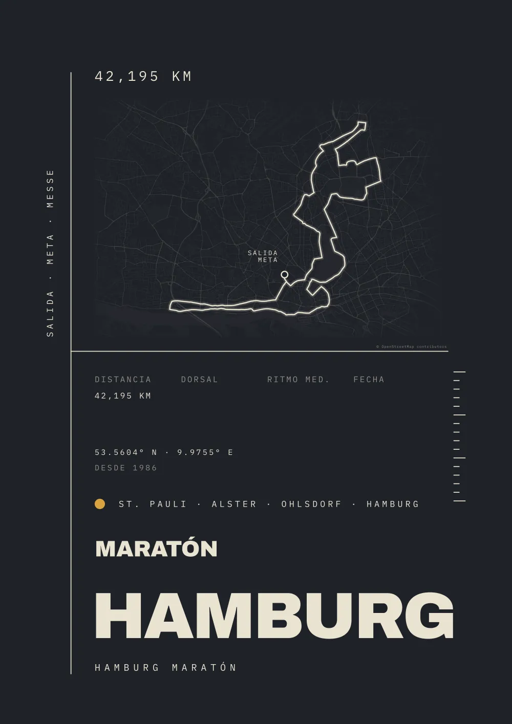 MARATÓN HAMBURG Poster – HAMBURGO · ALEMANIA