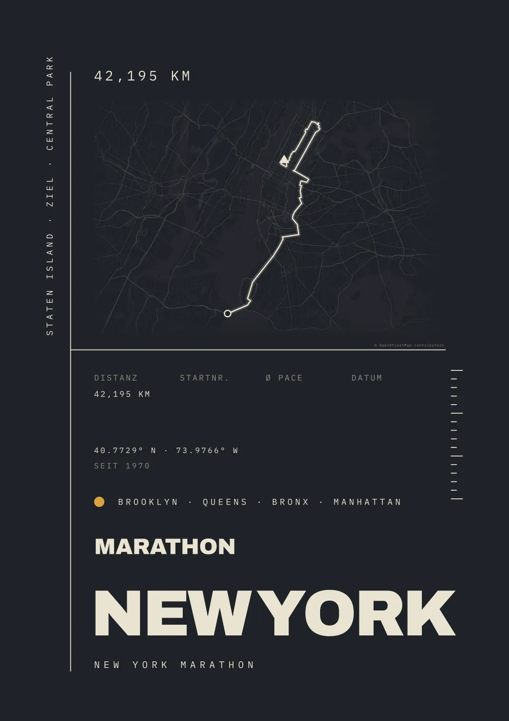 MARATHON NEW YORK Poster – NEW YORK · USA