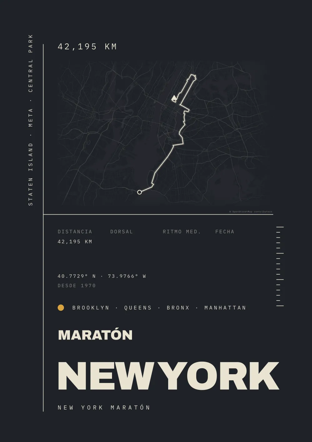 MARATÓN NEW YORK Poster – NEW YORK · EE. UU.