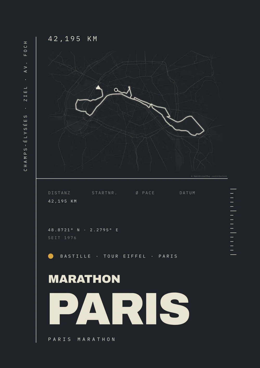 MARATHON PARIS Poster – PARIS · FRANKREICH