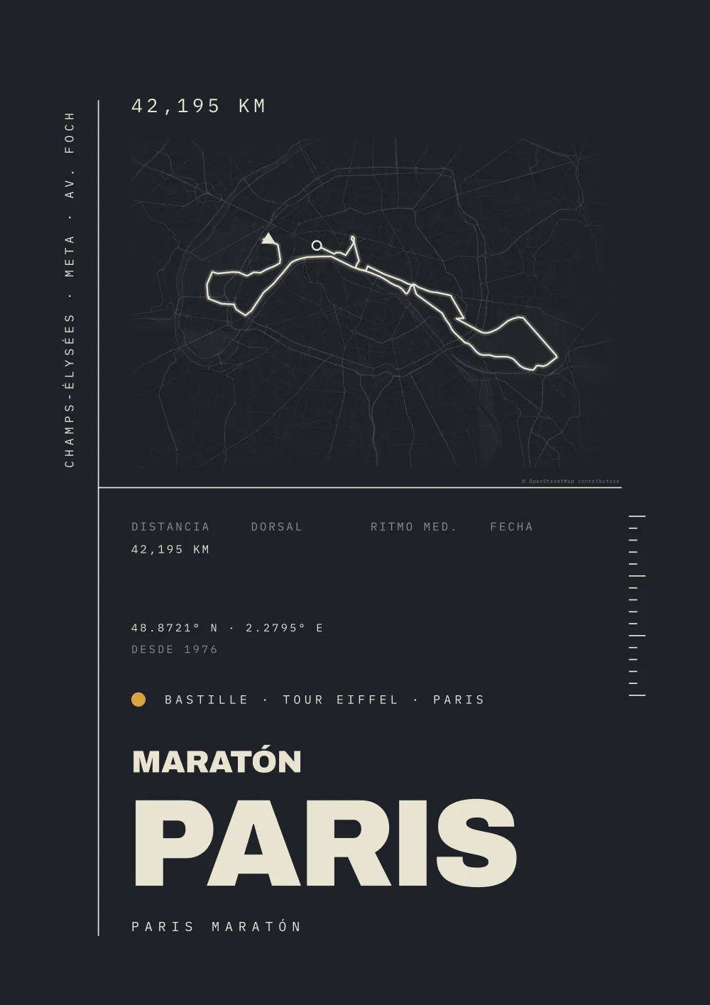 MARATÓN PARIS Poster – PARIS · FRANCIA