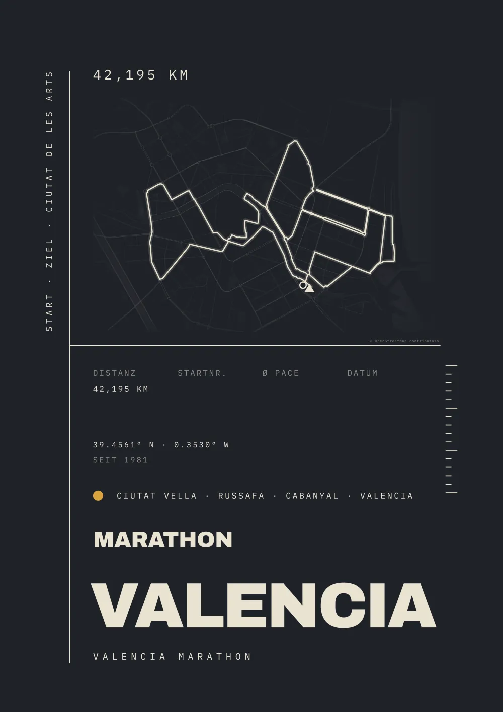 MARATHON VALENCIA Poster – VALENCIA · SPANIEN