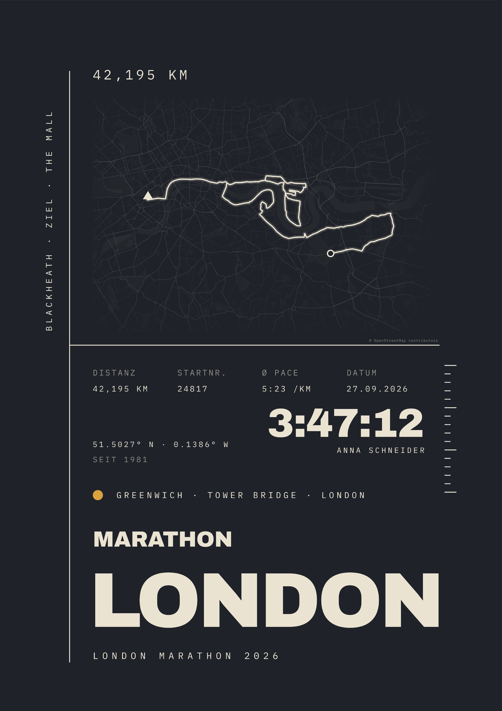 MARATHON LONDON Poster