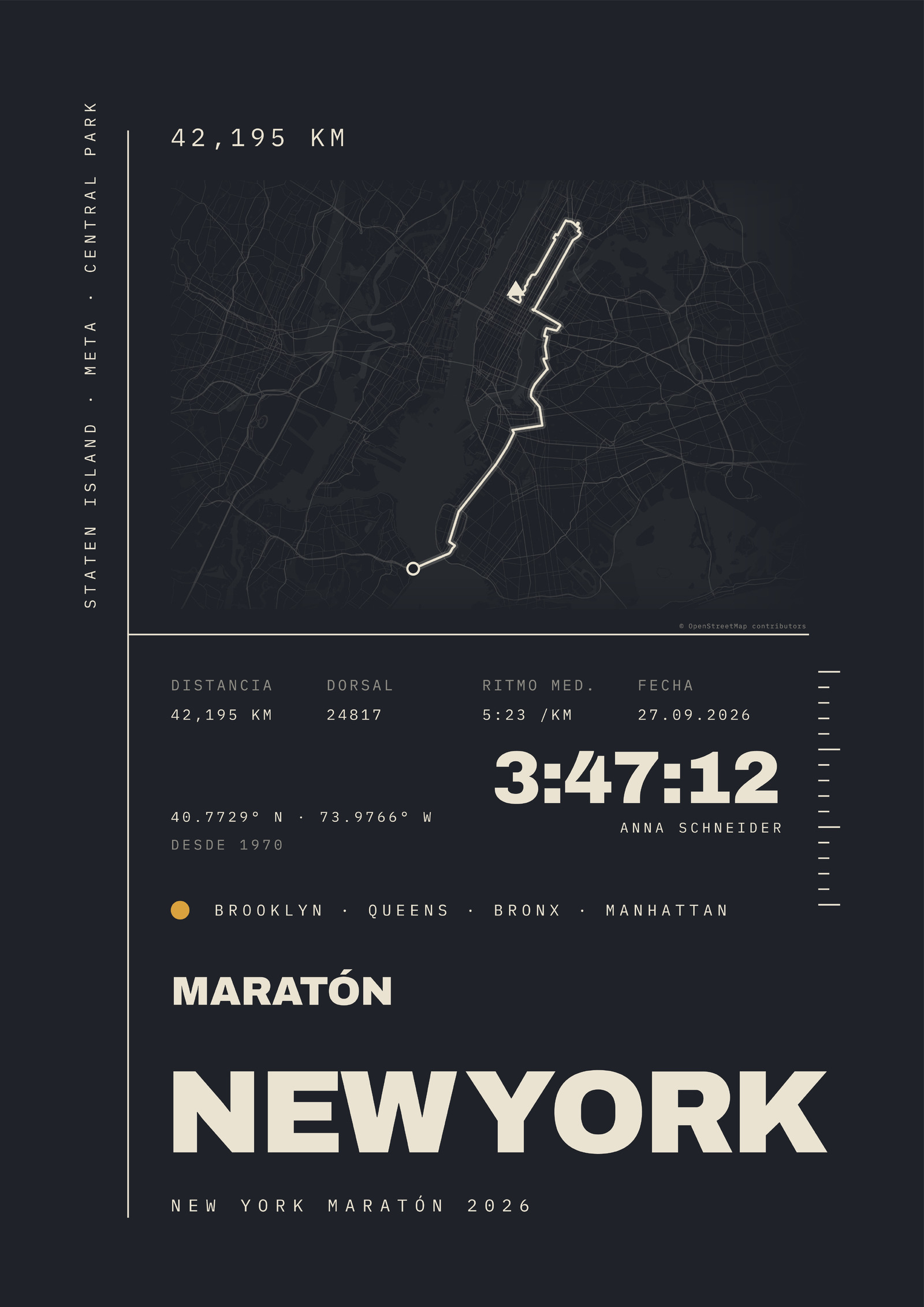 MARATÓN NEW YORK Poster