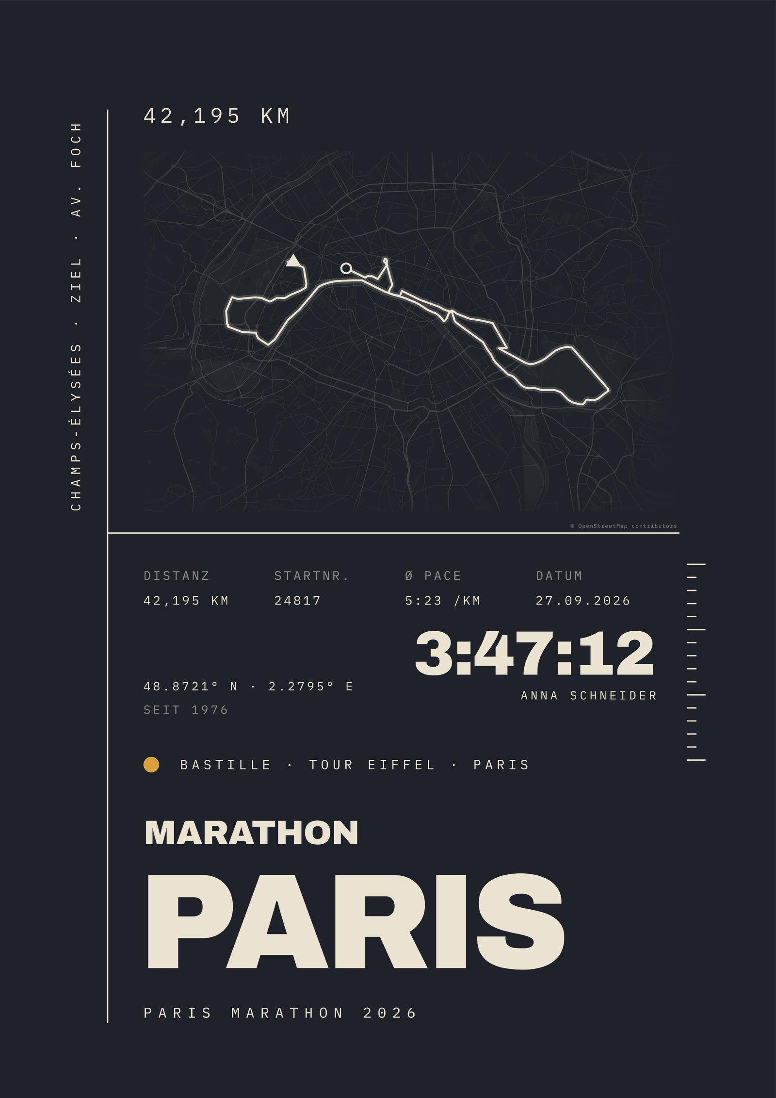 MARATHON PARIS Poster