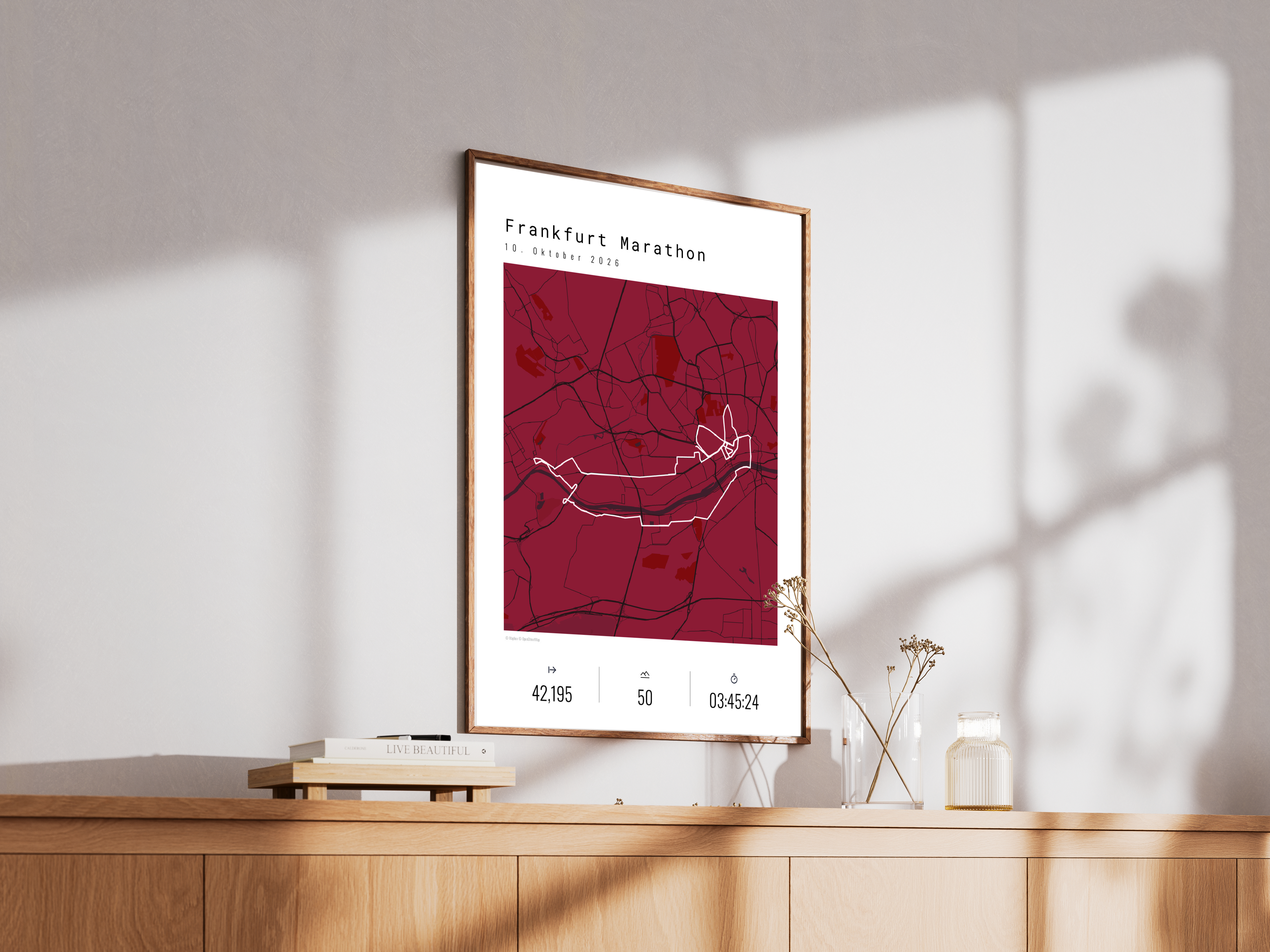 Póster de maratón en la pared