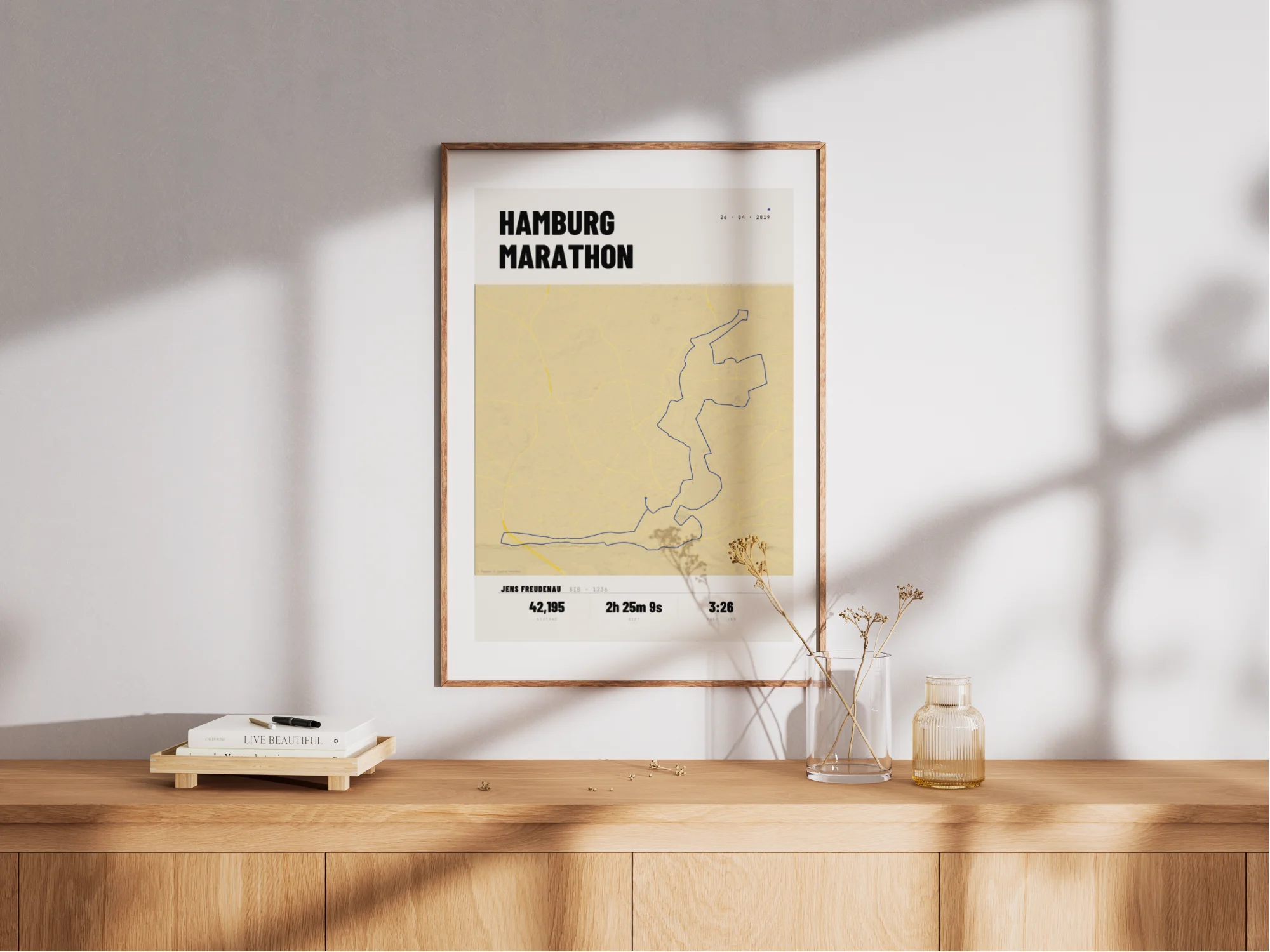 Maquette d'affiche du marathon de Hambourg
