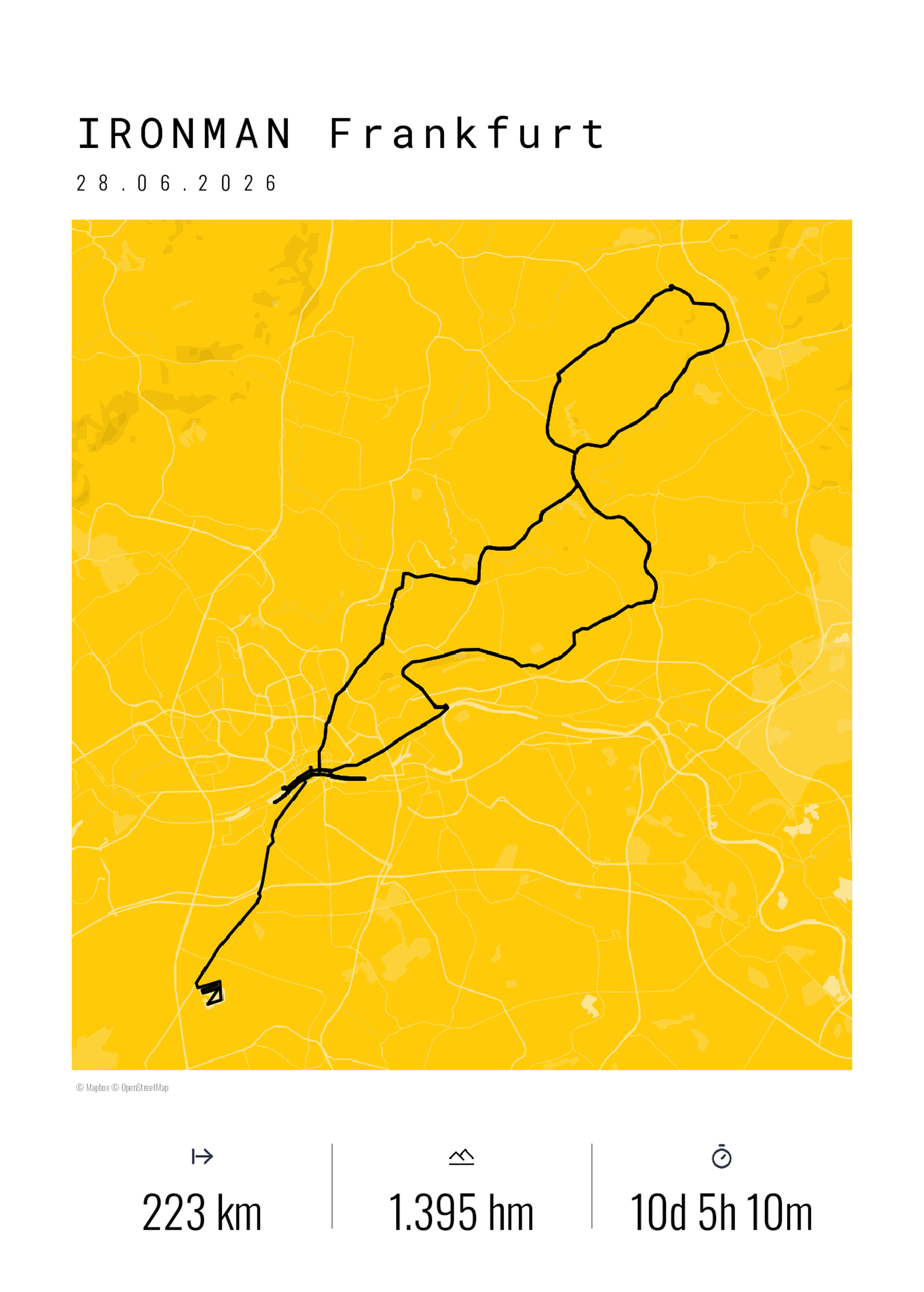 IRONMAN Frankfurt Poster Yellow