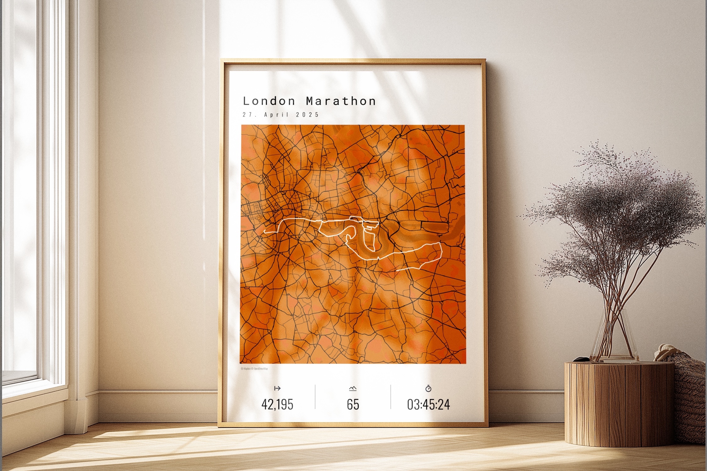 Poster du marathon de Londres sur le mur