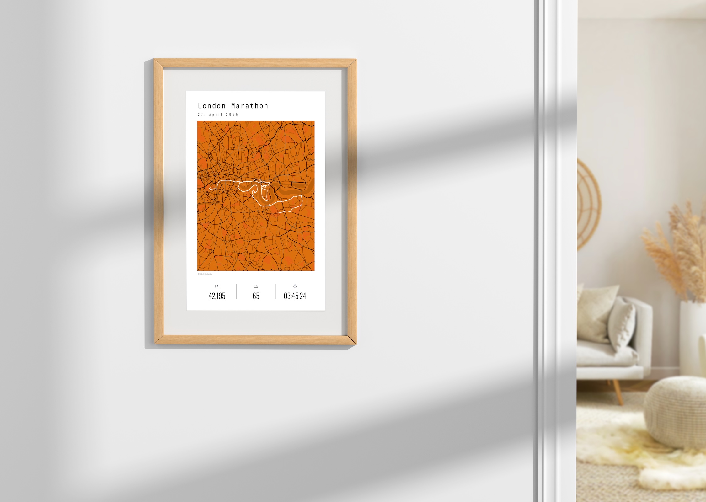 Poster Marathon de Londres encadré