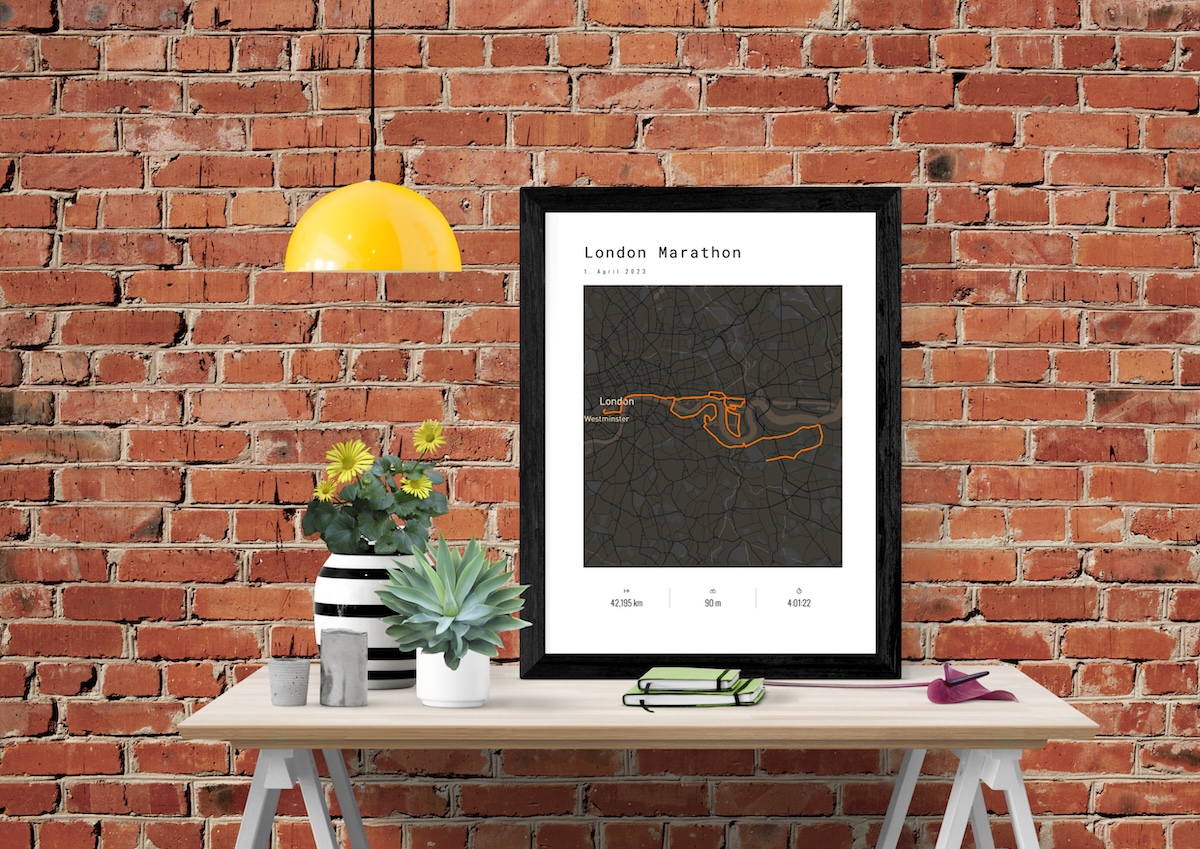 Poster du marathon de Londres Mockup