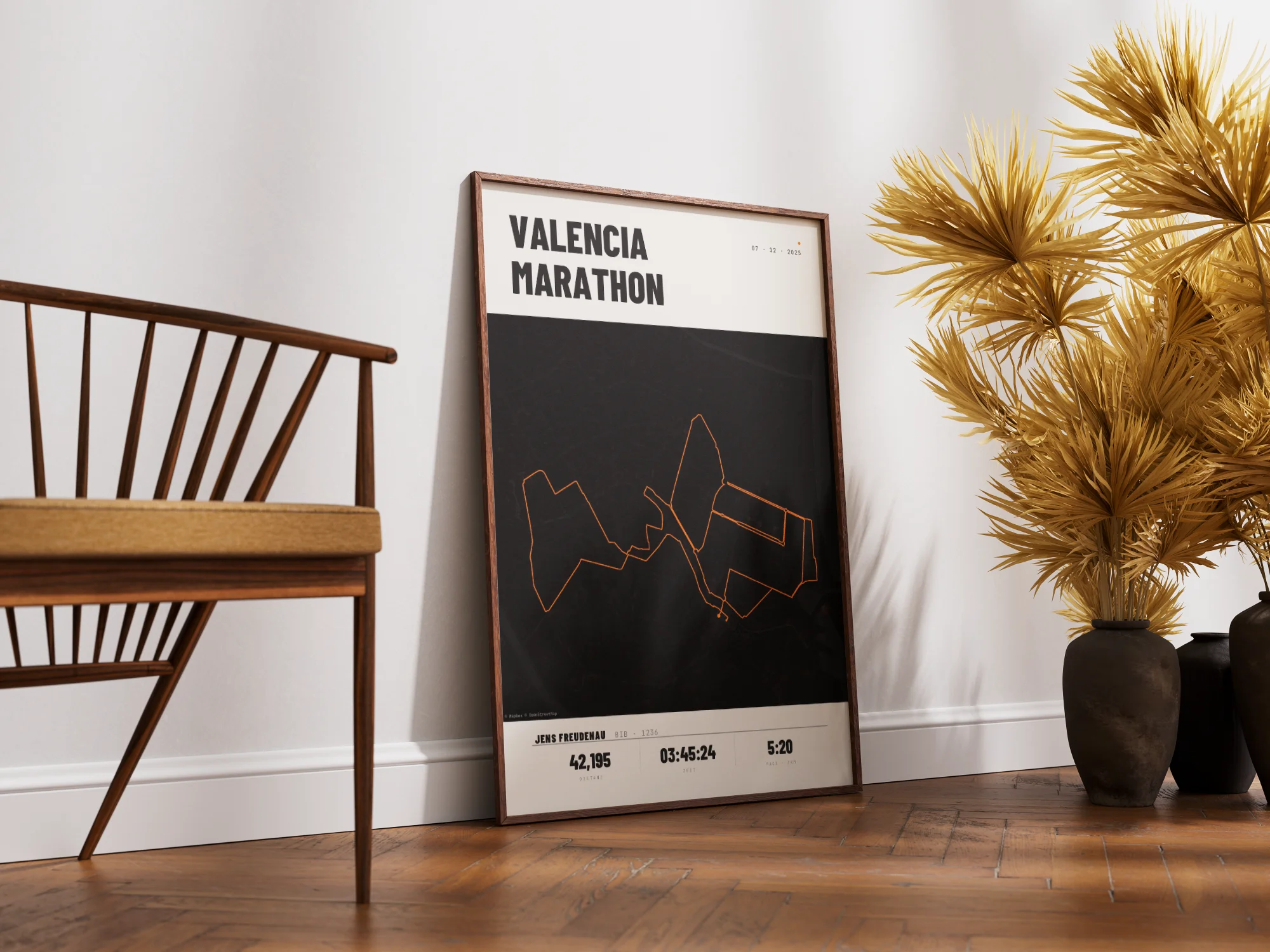 Poster de marathon au mur