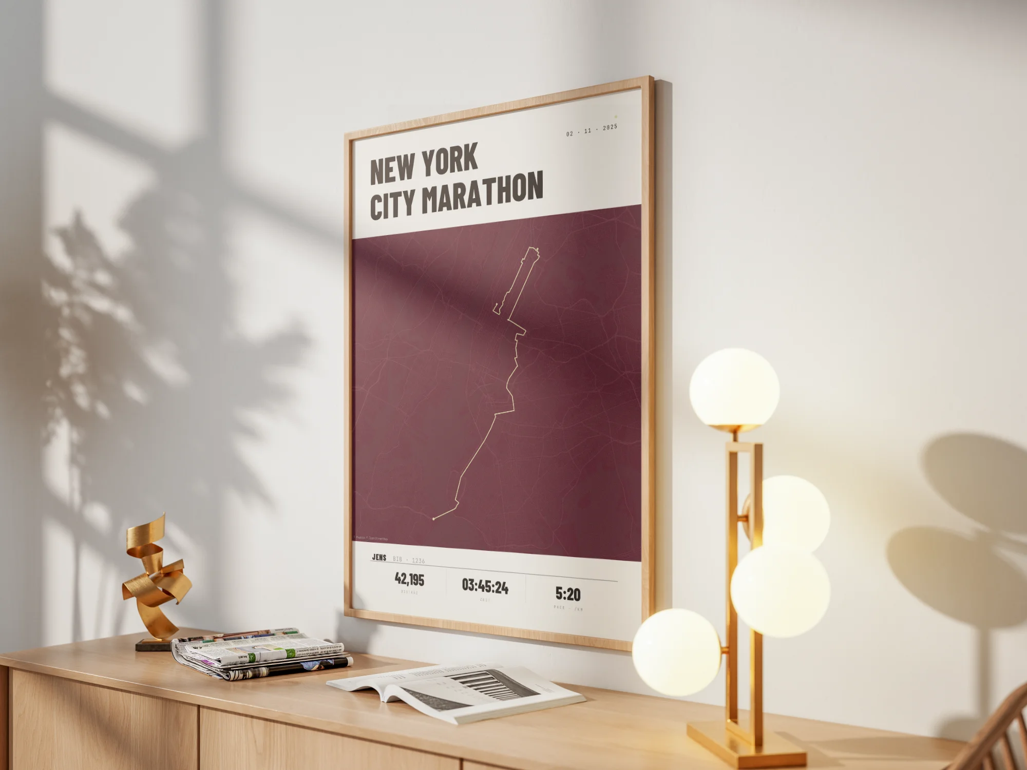 Affiche du marathon de New York Peinture murale