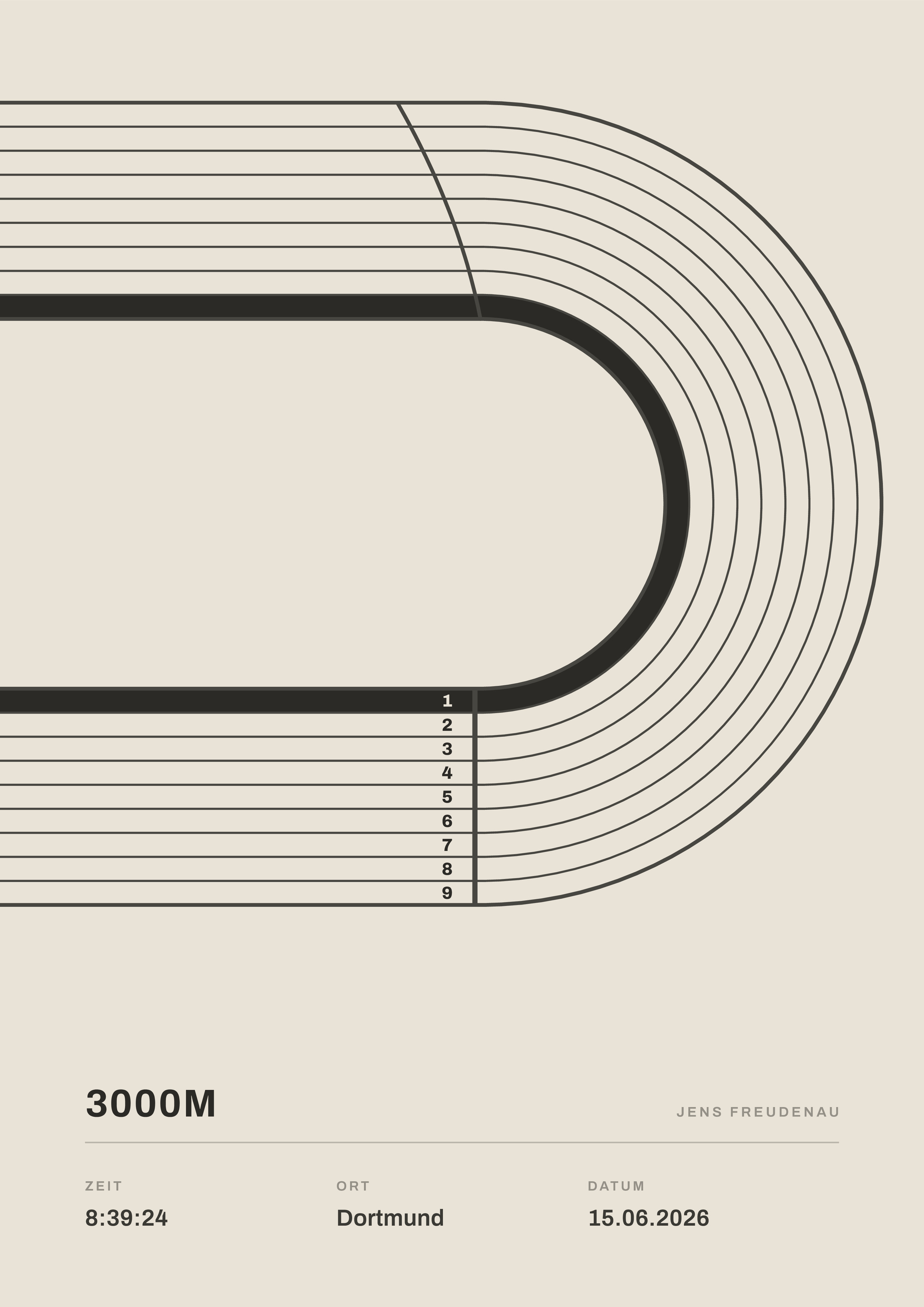 Laufbahn-Poster Sand