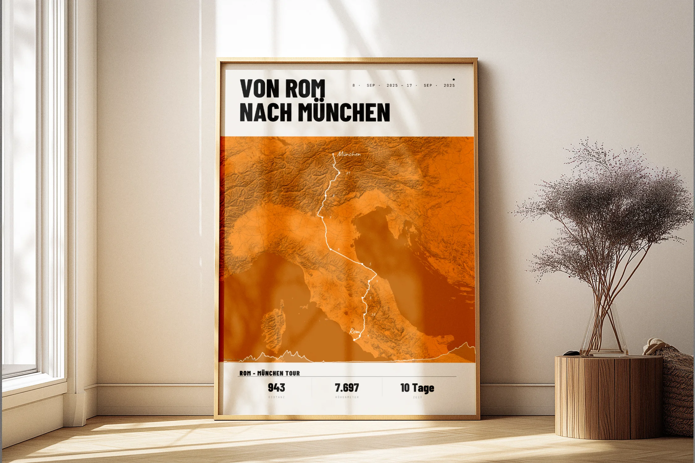 Bikepacking Poster Wandbild