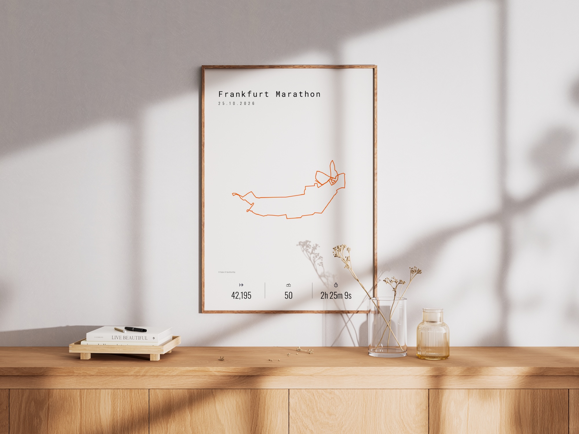 Affiche du Marathon de Francfort au mur