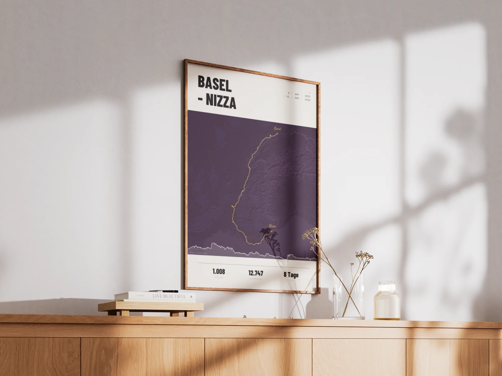 Maquette d'affiche d'itinéraire GPX