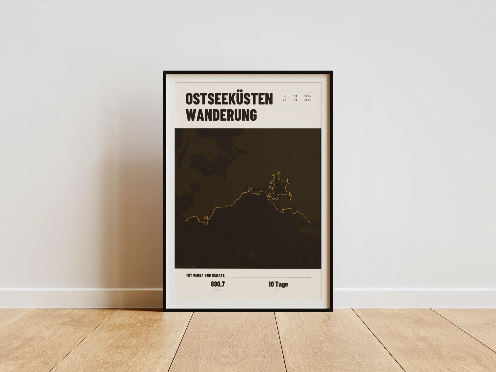 Wanderposter personalisiert Mockup