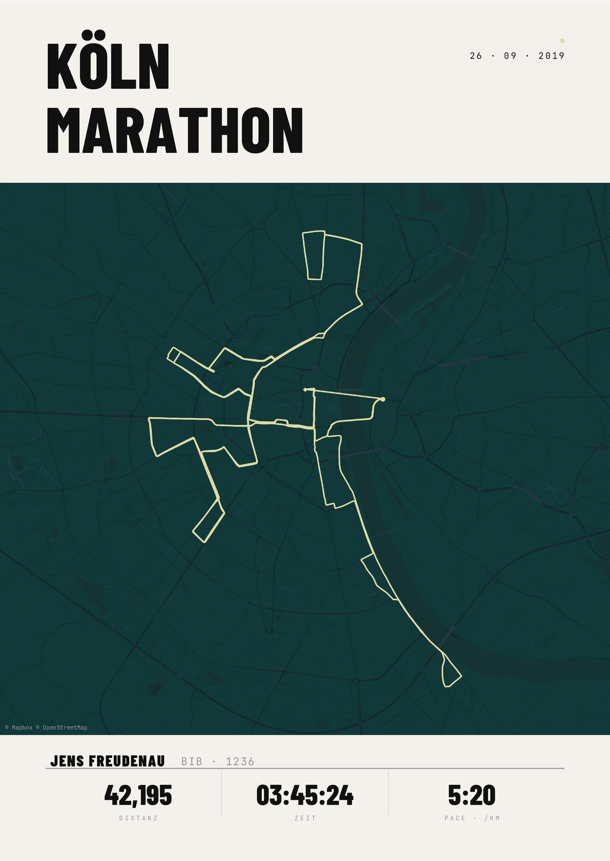 Affiche du marathon de Cologne Détails