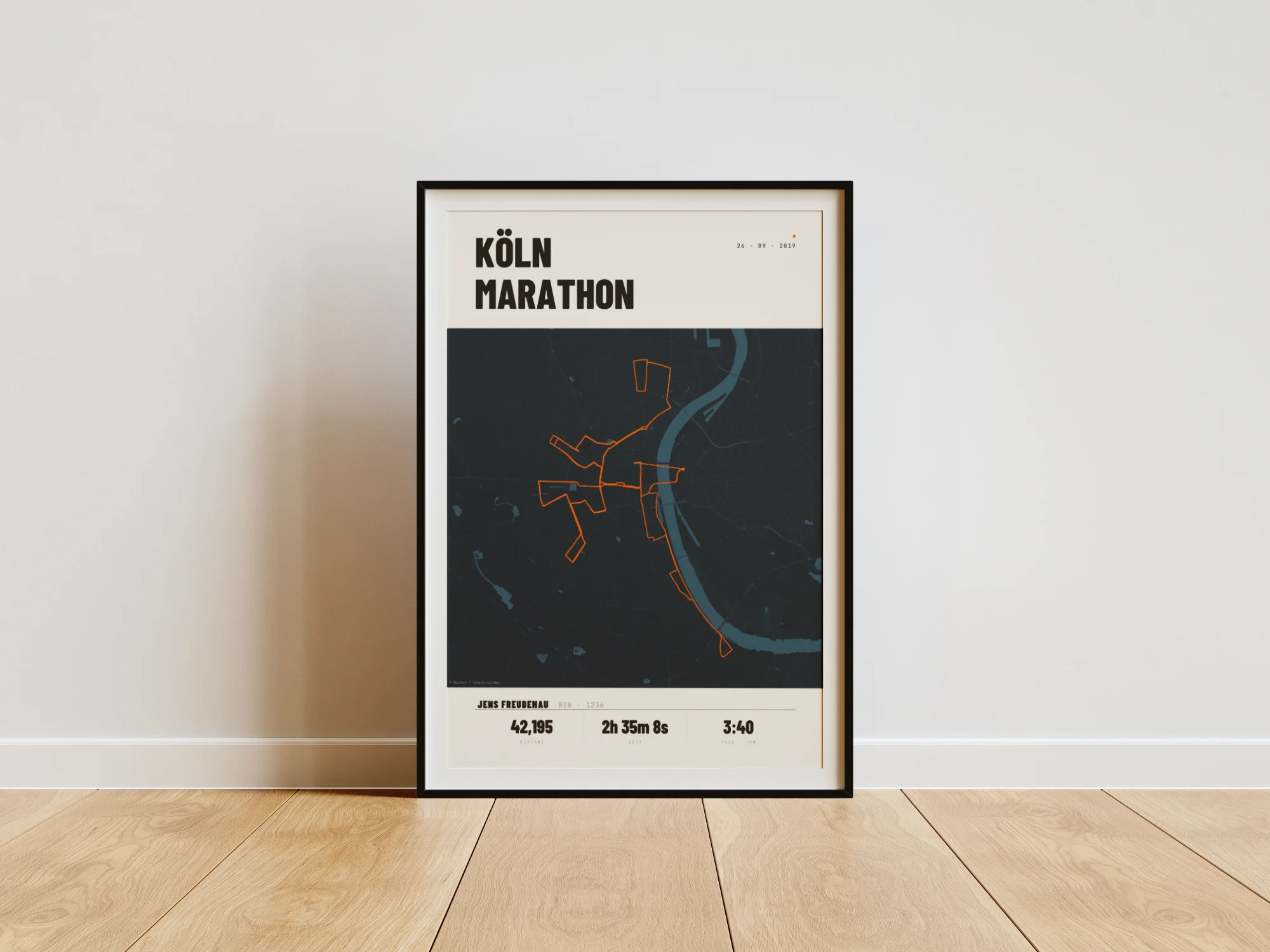 Affiche du marathon de Cologne Peinture murale