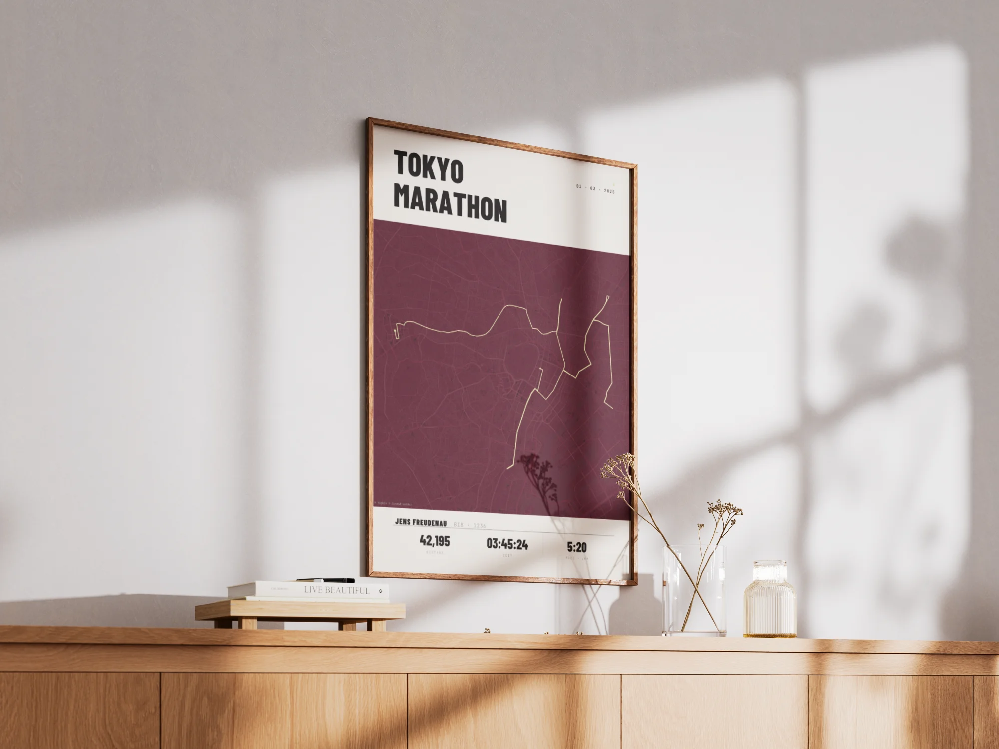 Lauf Poster an der Wand