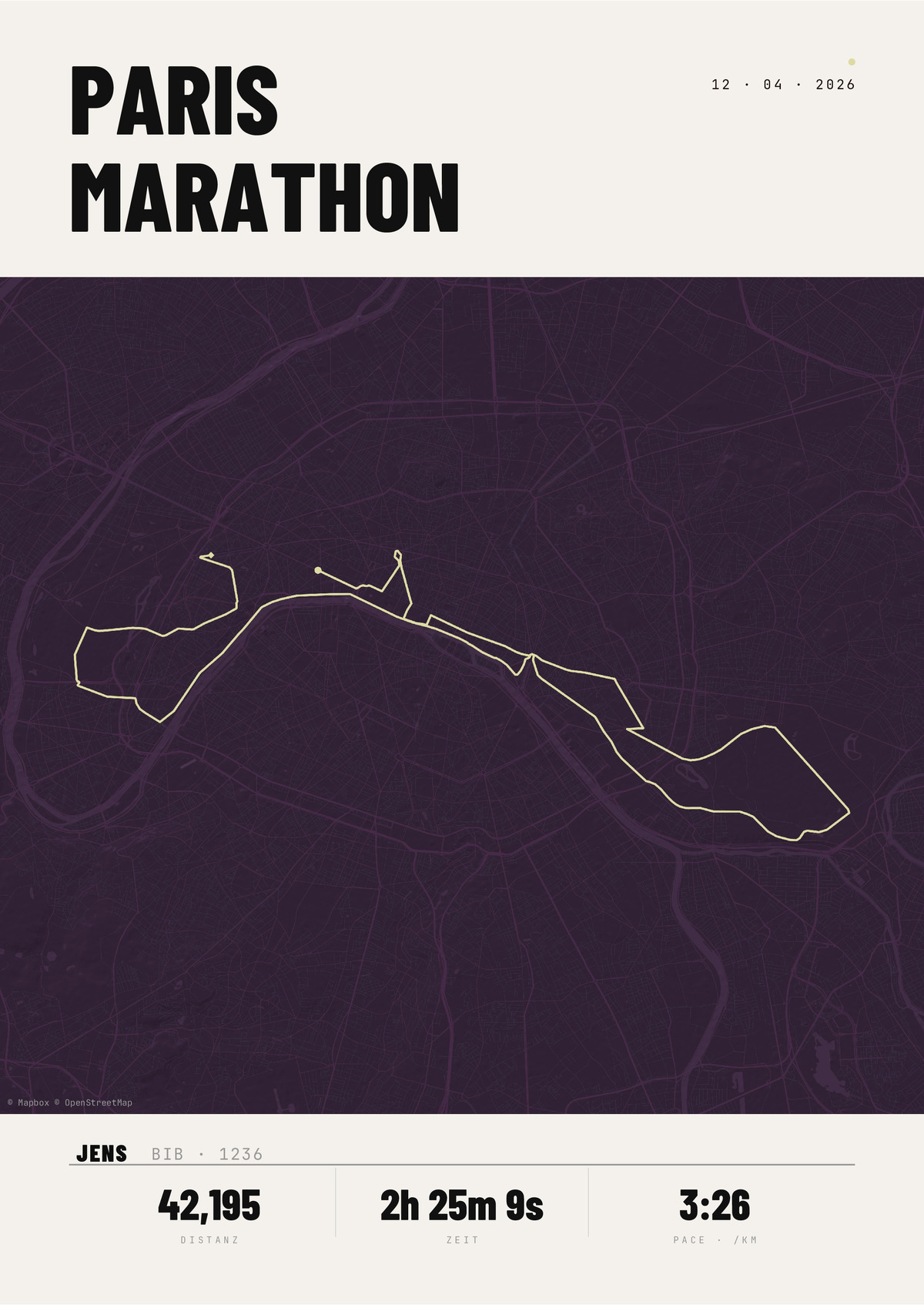 Poster du Marathon de Paris Détails