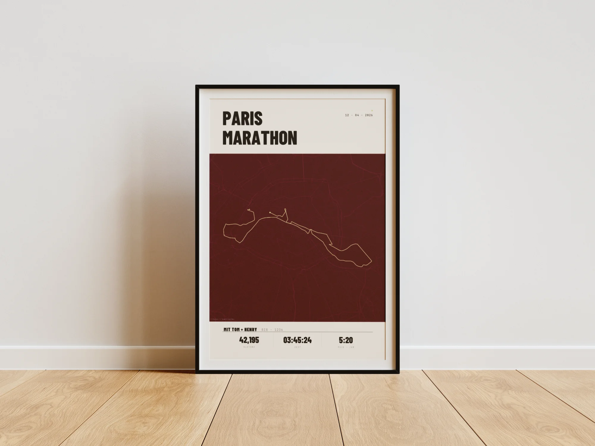 Poster du Marathon de Paris Peinture murale