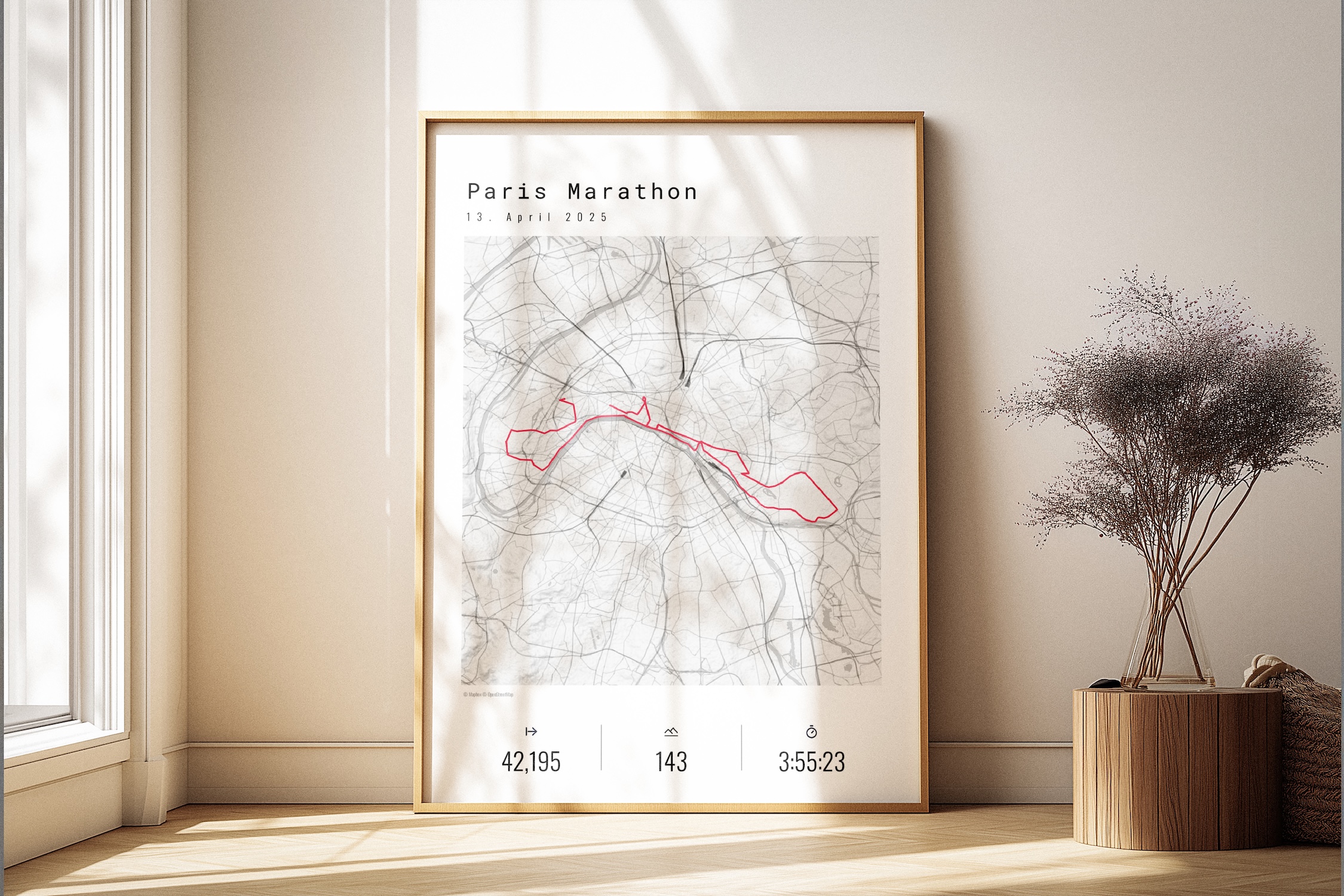 Poster du Marathon de Paris sur le mur
