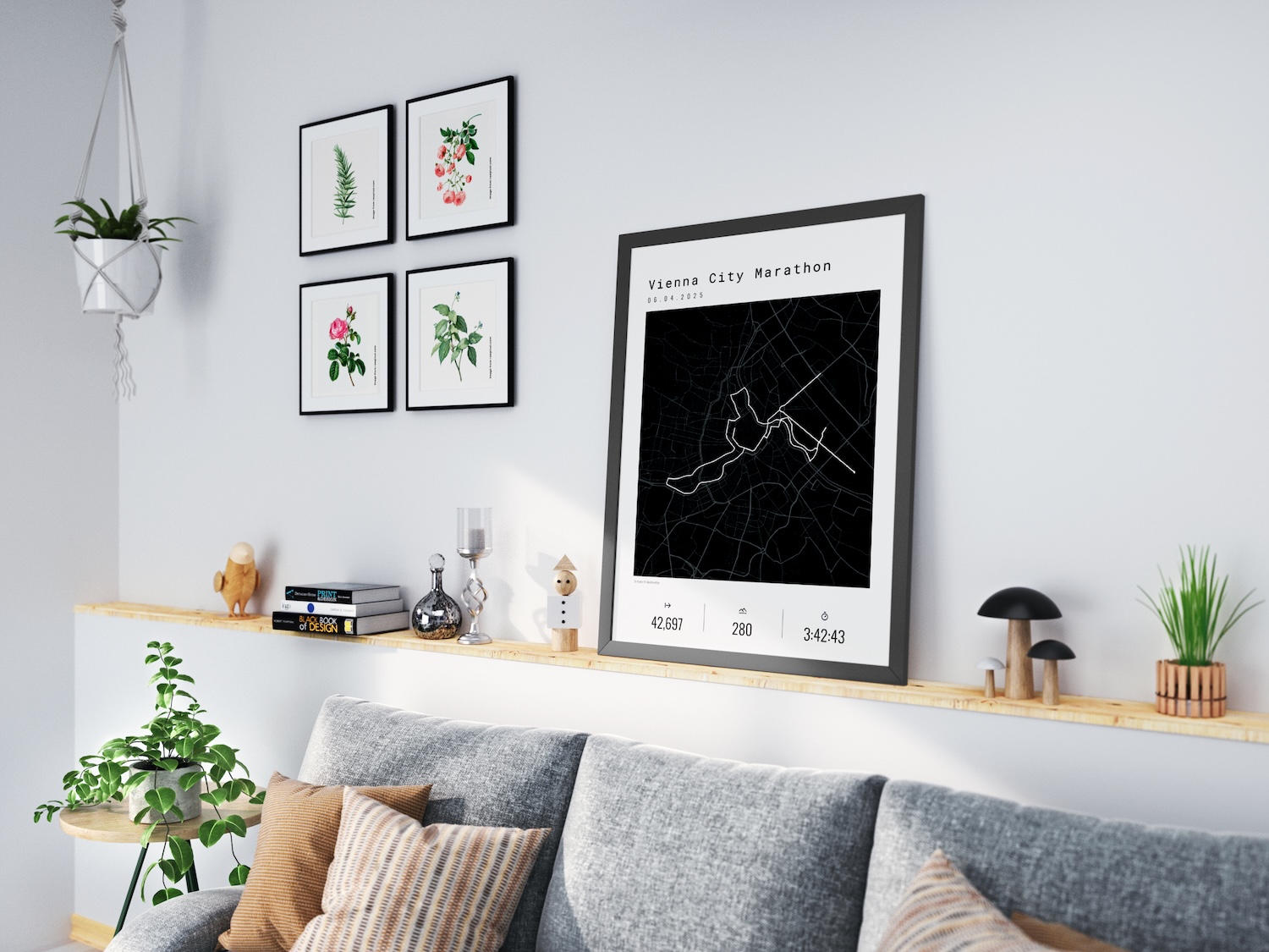 Cartel del Maratón de Viena en la pared