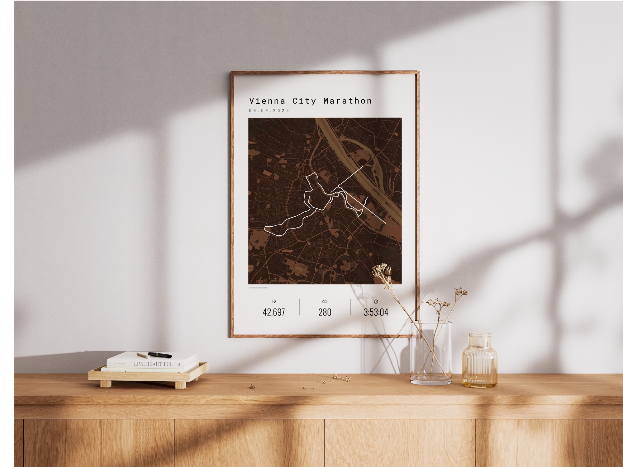 Póster enmarcado del Maratón de Viena