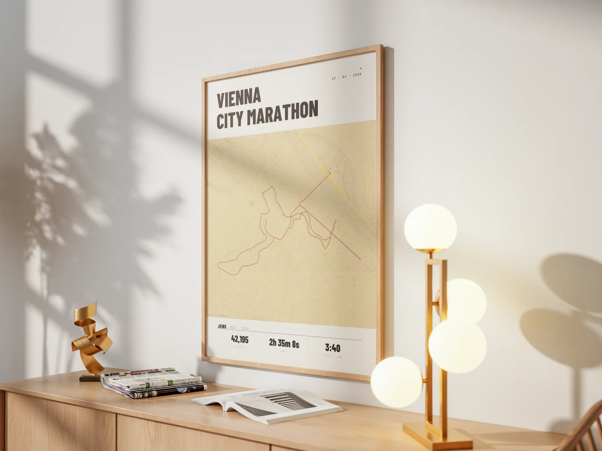 Maquette d'affiche du marathon de Vienne