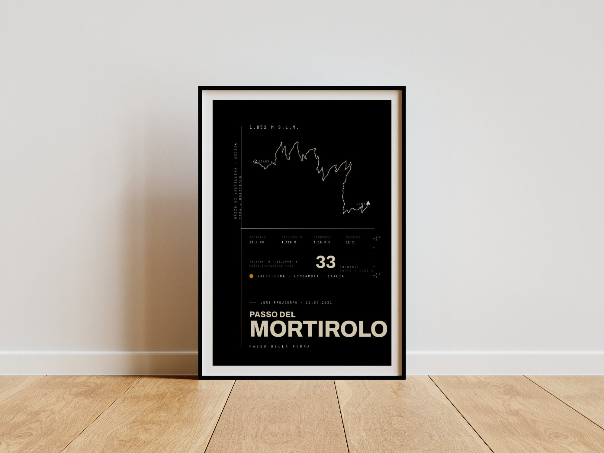 Passo del Mortirolo Pässe-Poster