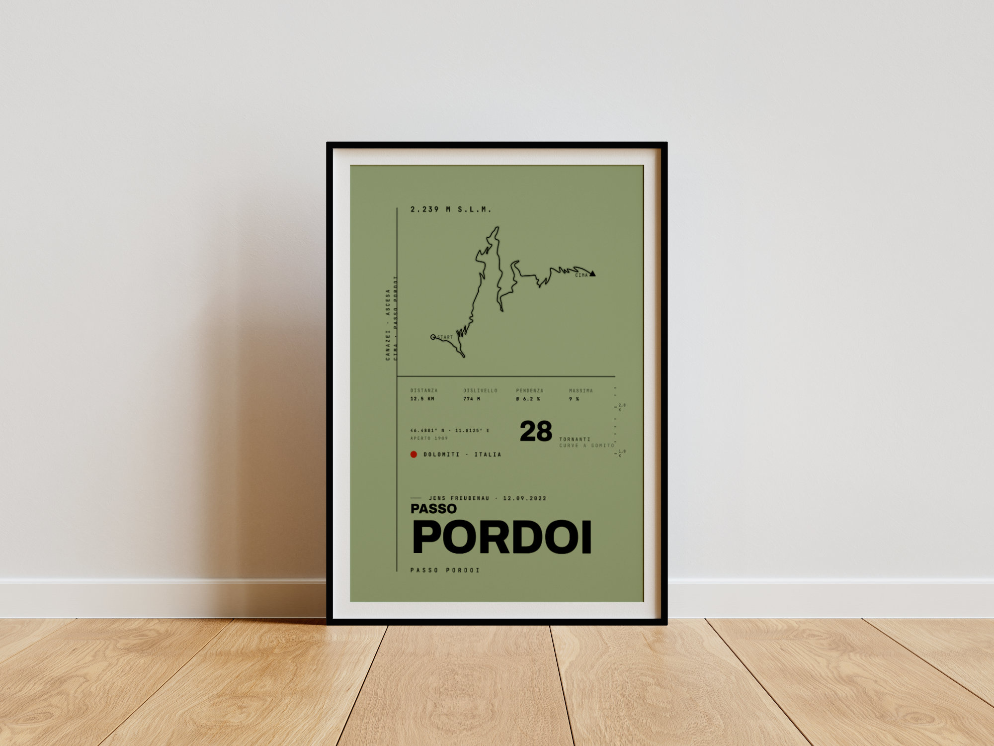 Passo Pordoi Pässe-Poster