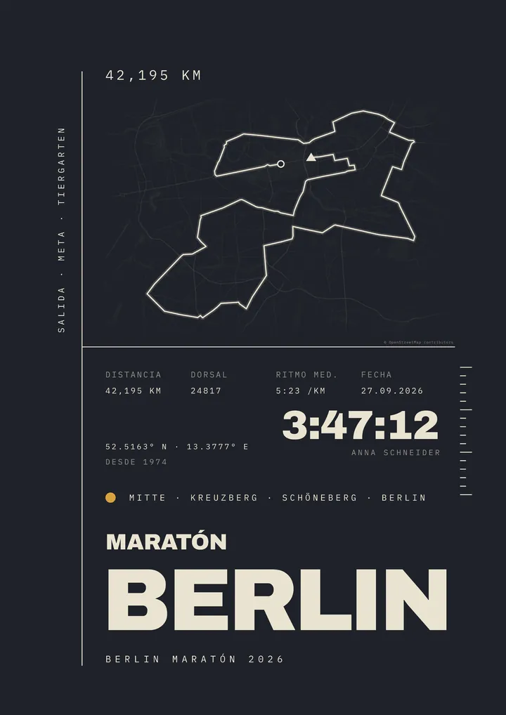 Póster de diseño – Berlin Marathon