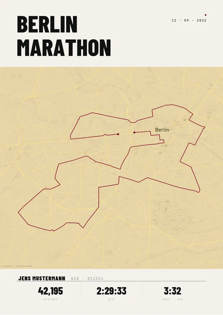 Streckenkarte – Berlin Marathon