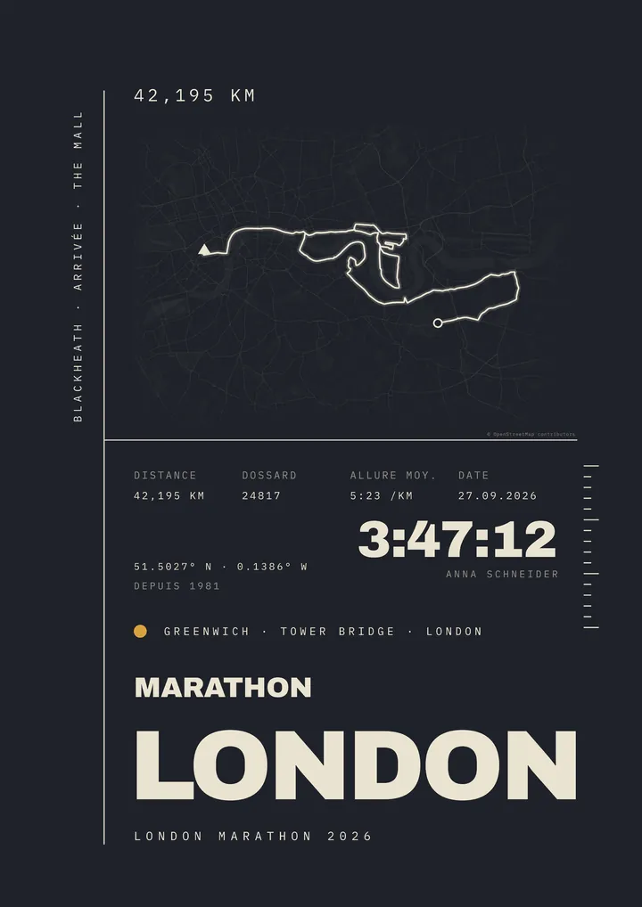 Poster design – London Marathon