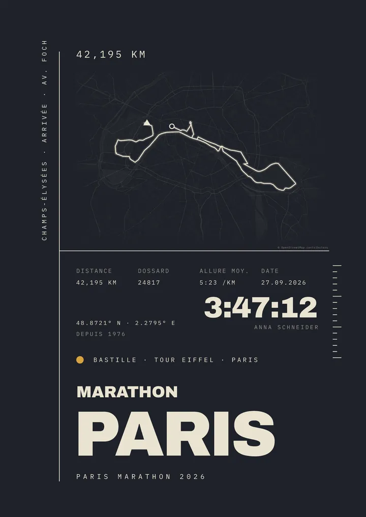 Poster design – Paris Marathon
