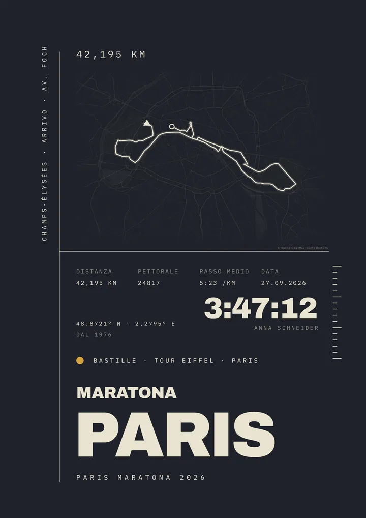 Poster di design – Paris Marathon