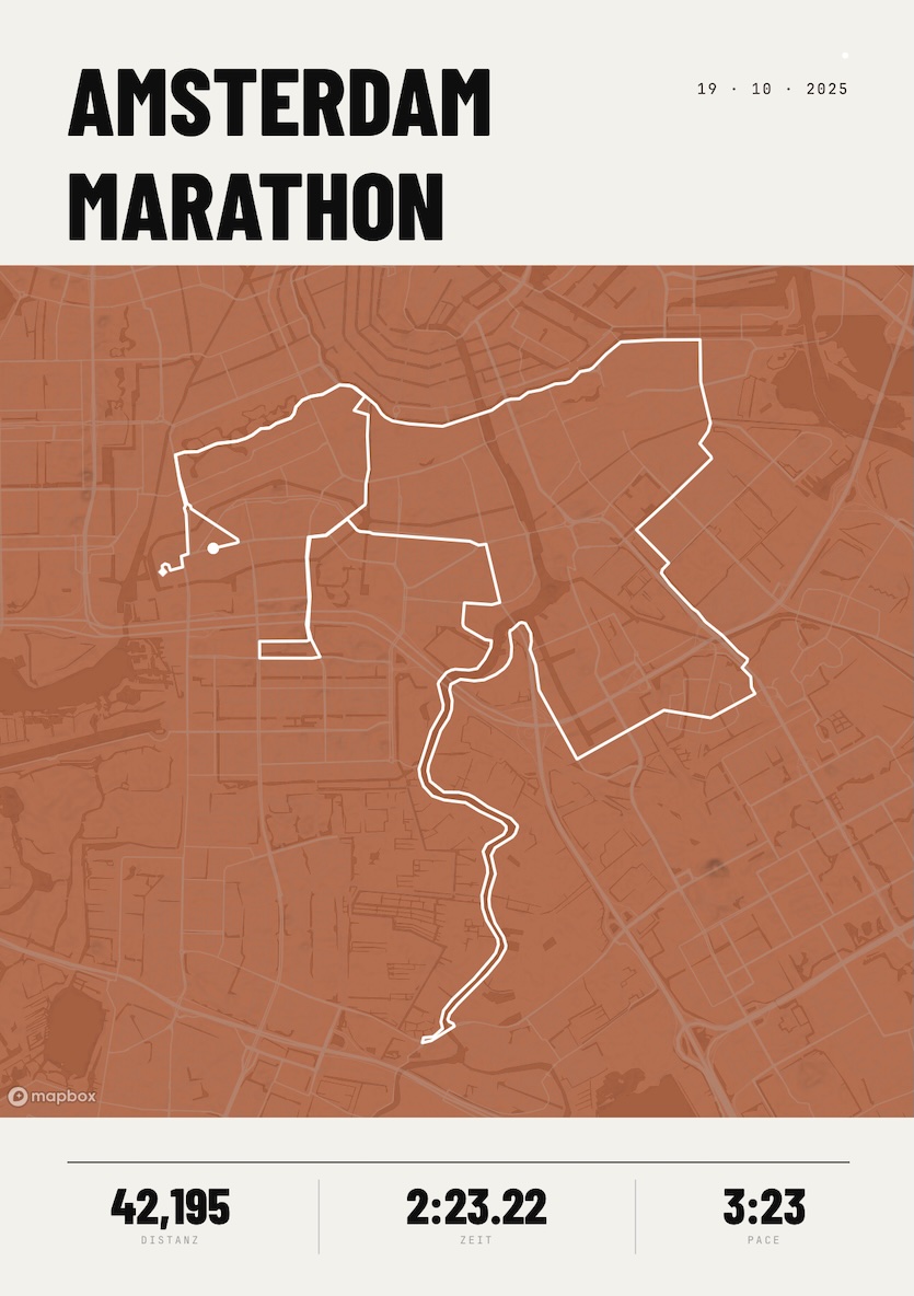 running amsterdam marathon teracotta Poster