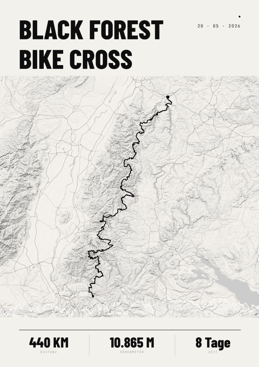 riding black forest bike cross Poster hilly